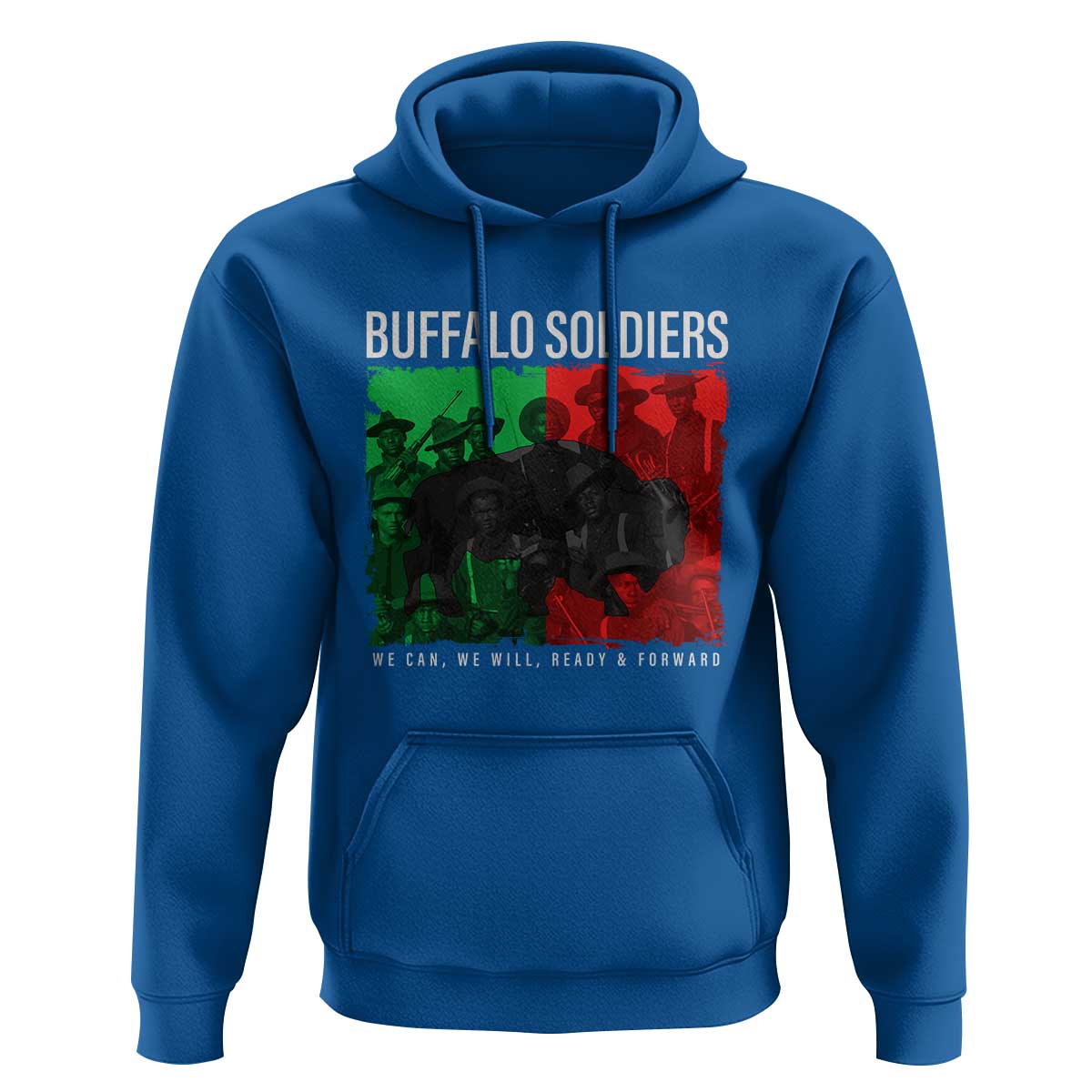 Buffalo Soldiers Hoodie 9th and 10th Cavalry Afro African American Heros - Wonder Print Shop