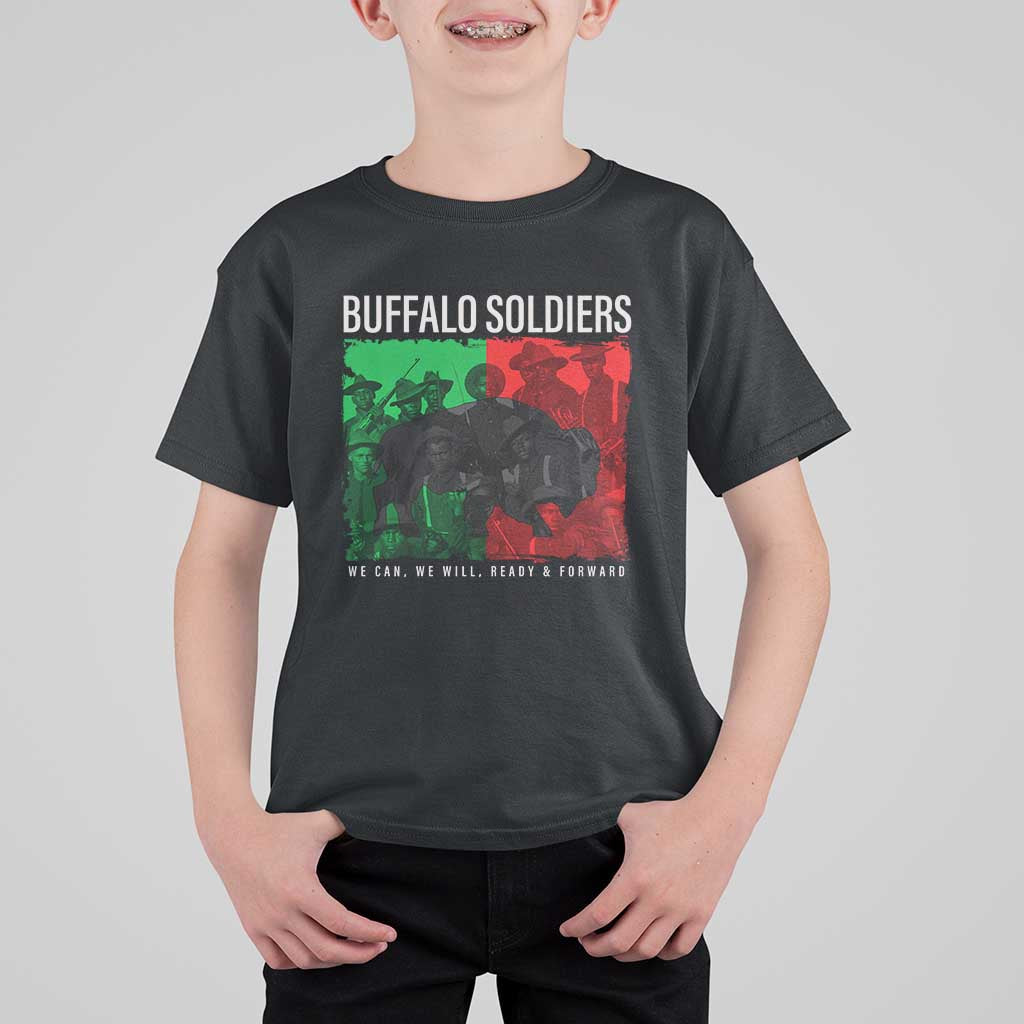 Buffalo Soldiers T Shirt For Kid 9th and 10th Cavalry Afro African American Heros - Wonder Print Shop