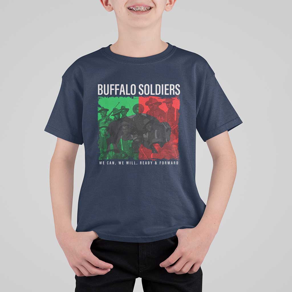 Buffalo Soldiers T Shirt For Kid 9th and 10th Cavalry Afro African American Heros - Wonder Print Shop