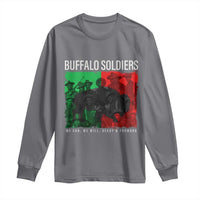 Buffalo Soldiers Long Sleeve Shirt 9th and 10th Cavalry Afro African American Heros - Wonder Print Shop
