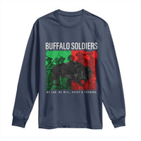 Buffalo Soldiers Long Sleeve Shirt 9th and 10th Cavalry Afro African American Heros - Wonder Print Shop