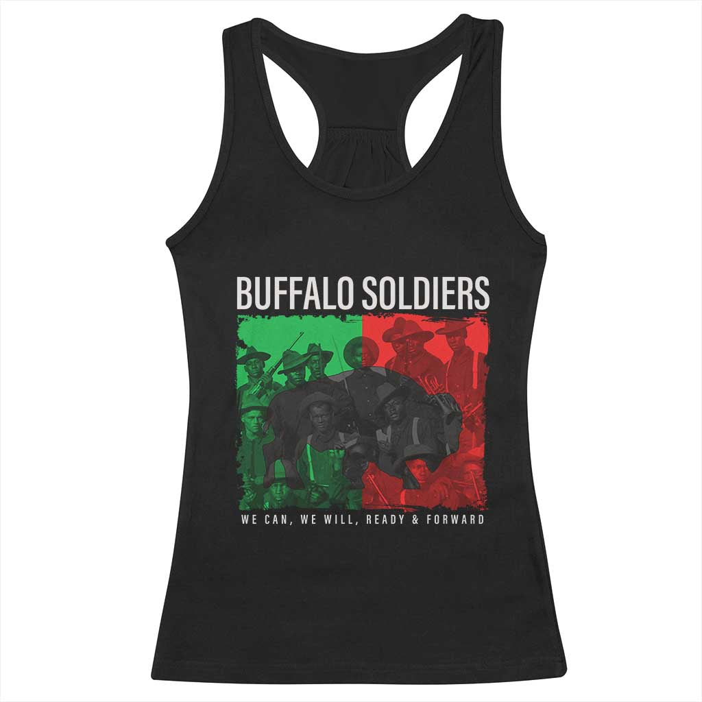Buffalo Soldiers Racerback Tank Top 9th and 10th Cavalry Afro African American Heros - Wonder Print Shop