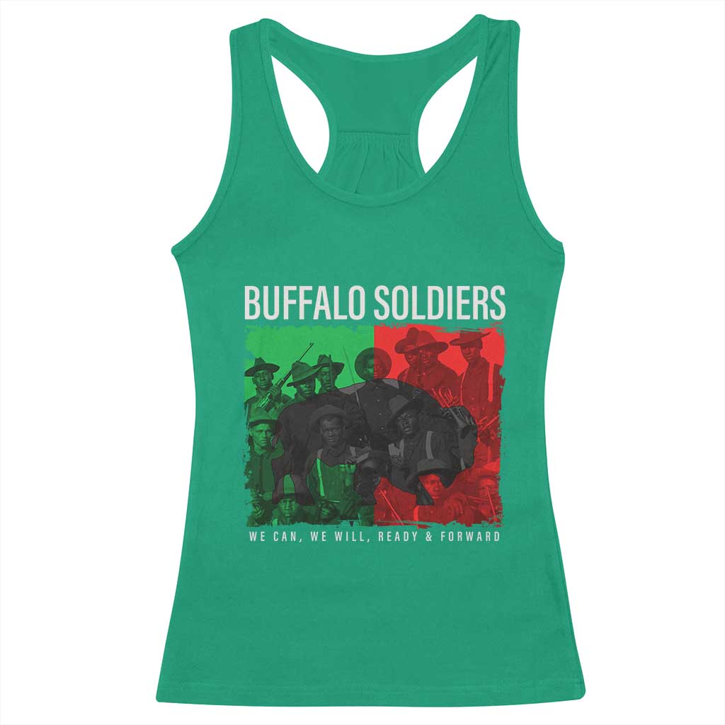 Buffalo Soldiers Racerback Tank Top 9th and 10th Cavalry Afro African American Heros - Wonder Print Shop