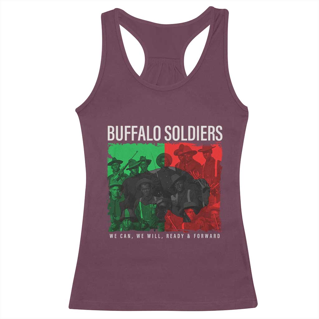 Buffalo Soldiers Racerback Tank Top 9th and 10th Cavalry Afro African American Heros - Wonder Print Shop