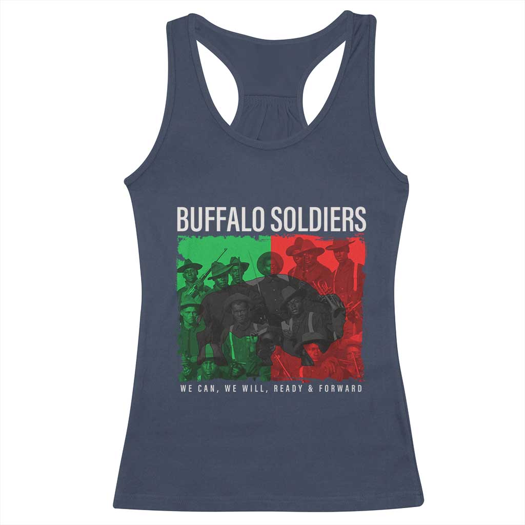 Buffalo Soldiers Racerback Tank Top 9th and 10th Cavalry Afro African American Heros - Wonder Print Shop