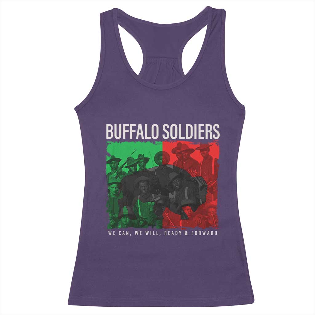 Buffalo Soldiers Racerback Tank Top 9th and 10th Cavalry Afro African American Heros - Wonder Print Shop
