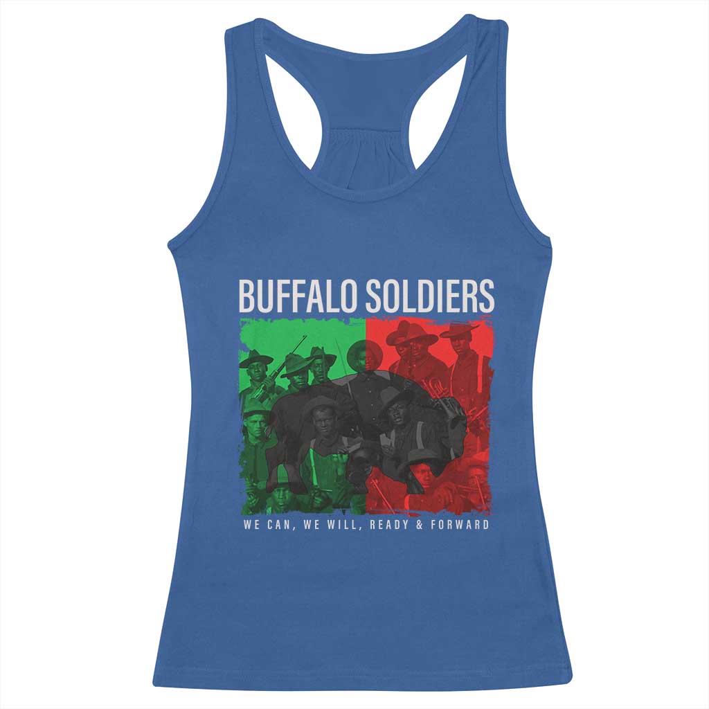 Buffalo Soldiers Racerback Tank Top 9th and 10th Cavalry Afro African American Heros - Wonder Print Shop