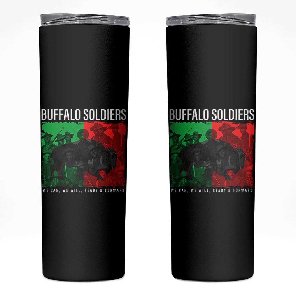Buffalo Soldiers Skinny Tumbler 9th and 10th Cavalry Afro African American Heros - Wonder Print Shop