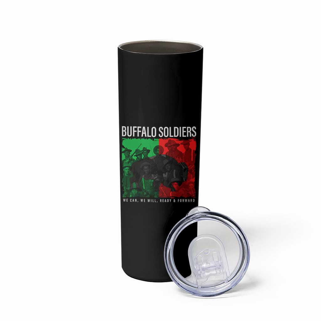 Buffalo Soldiers Skinny Tumbler 9th and 10th Cavalry Afro African American Heros - Wonder Print Shop