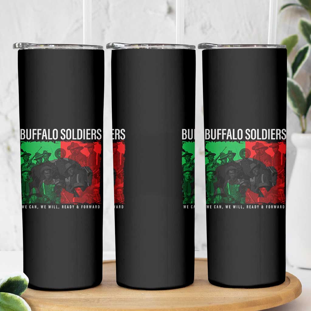 Buffalo Soldiers Skinny Tumbler 9th and 10th Cavalry Afro African American Heros - Wonder Print Shop