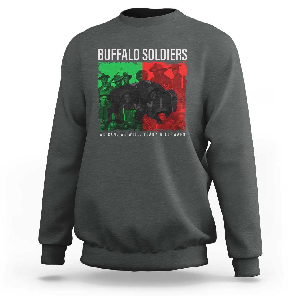 Buffalo Soldiers Sweatshirt 9th and 10th Cavalry Afro African American Heros - Wonder Print Shop