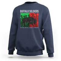 Buffalo Soldiers Sweatshirt 9th and 10th Cavalry Afro African American Heros - Wonder Print Shop