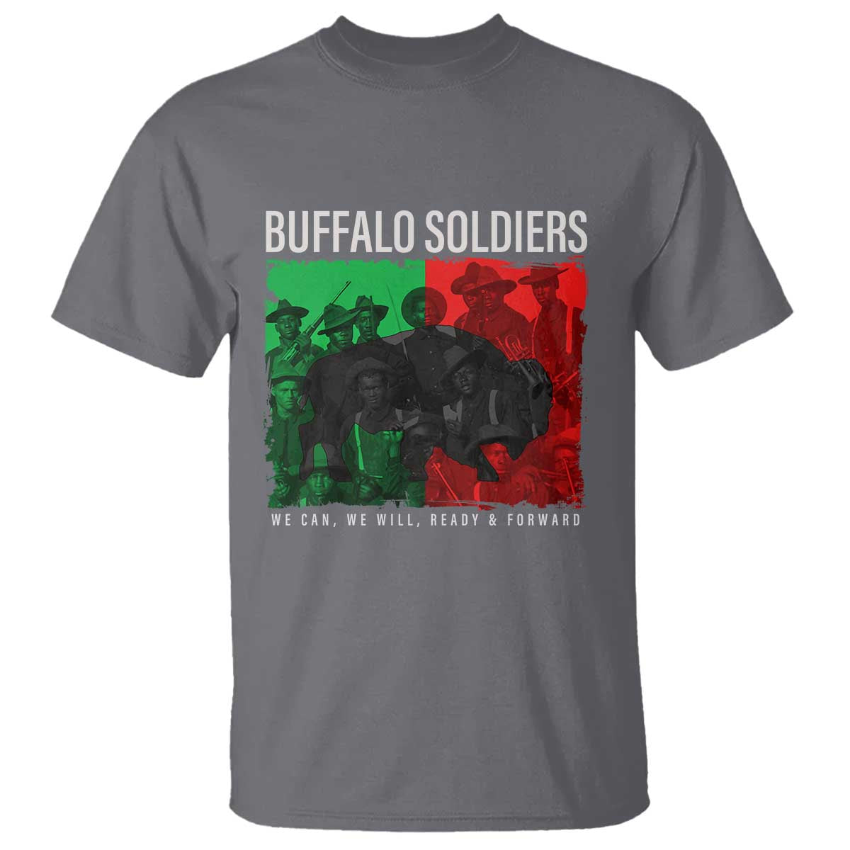 Buffalo Soldiers T Shirt 9th and 10th Cavalry Afro African American Heros - Wonder Print Shop