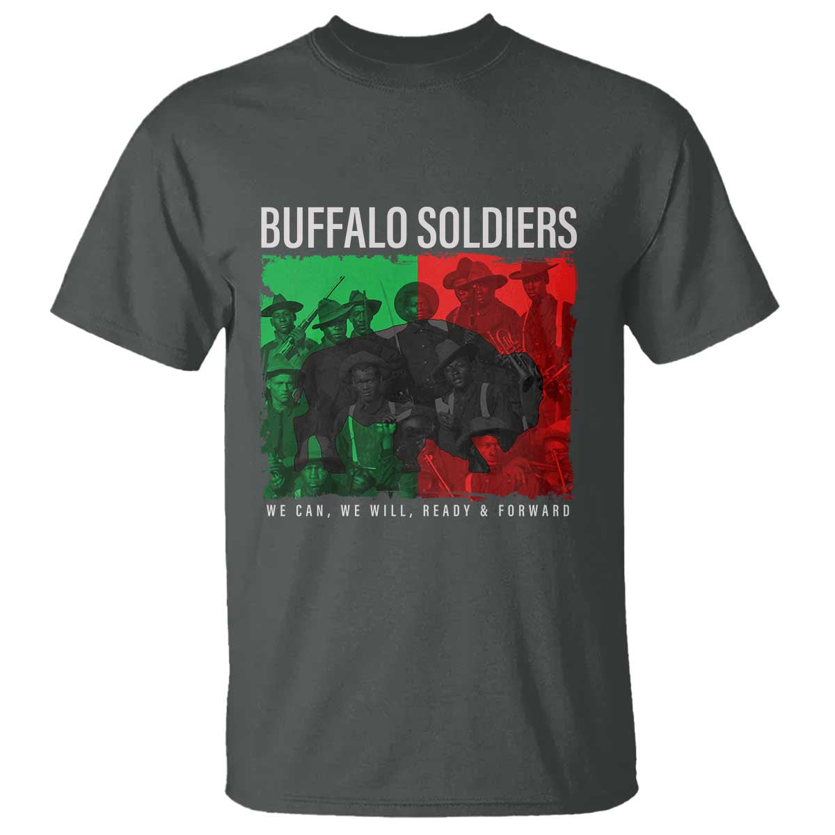 Buffalo Soldiers T Shirt 9th and 10th Cavalry Afro African American Heros - Wonder Print Shop