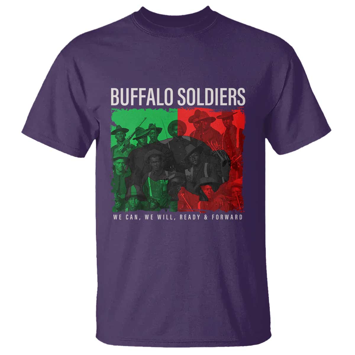 Buffalo Soldiers T Shirt 9th and 10th Cavalry Afro African American Heros - Wonder Print Shop