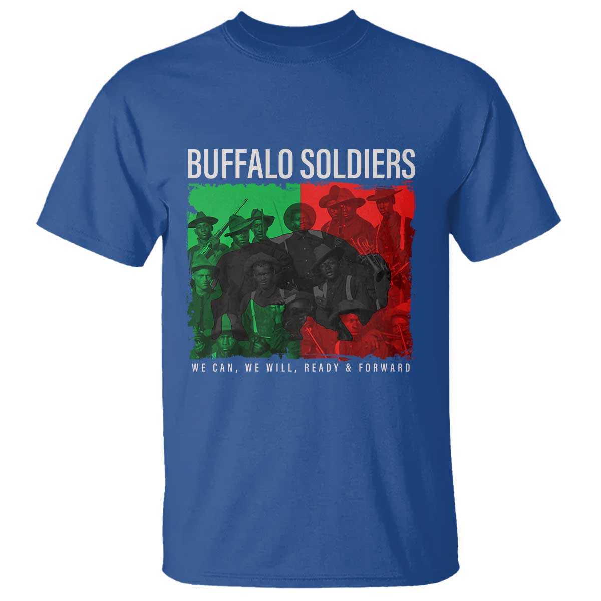 Buffalo Soldiers T Shirt 9th and 10th Cavalry Afro African American Heros - Wonder Print Shop