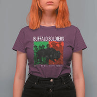 Buffalo Soldiers T Shirt For Women 9th and 10th Cavalry Afro African American Heros - Wonder Print Shop