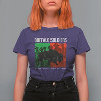 Buffalo Soldiers T Shirt For Women 9th and 10th Cavalry Afro African American Heros - Wonder Print Shop