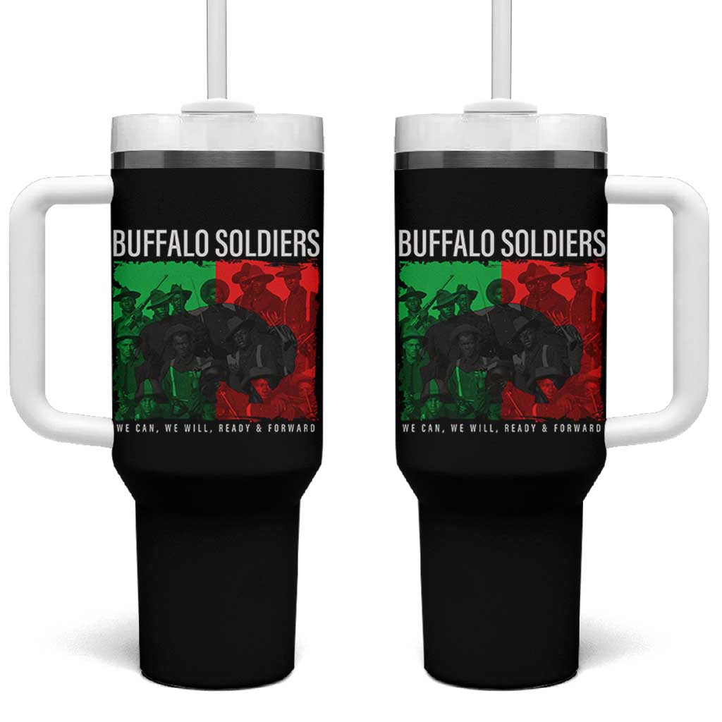 Buffalo Soldiers Tumbler With Handle 9th and 10th Cavalry Afro African American Heros - Wonder Print Shop