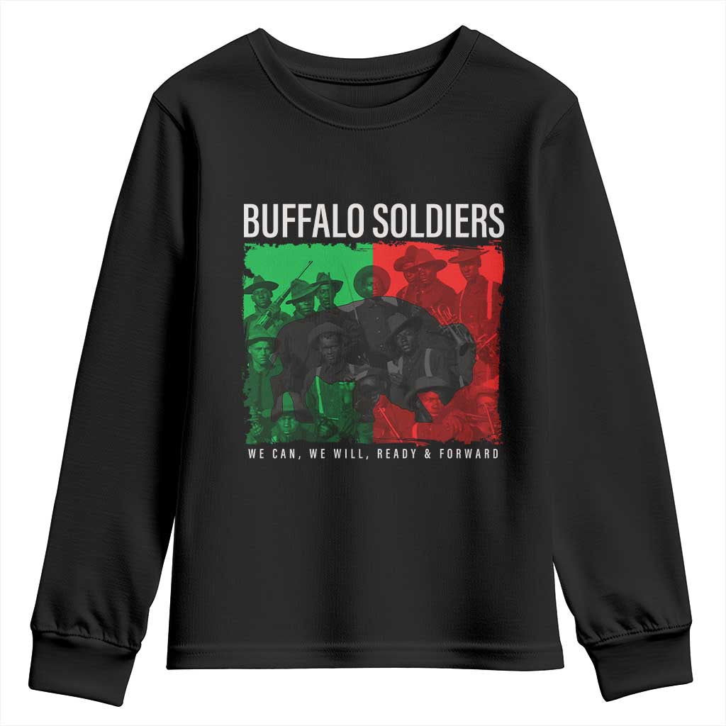 Buffalo Soldiers Youth Sweatshirt 9th and 10th Cavalry Afro African American Heros - Wonder Print Shop