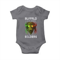 Retro Buffalo Soldiers Baby Onesie 9th and 10th Cavalry African American Heros USA Flag - Wonder Print Shop