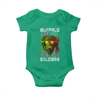 Retro Buffalo Soldiers Baby Onesie 9th and 10th Cavalry African American Heros USA Flag - Wonder Print Shop