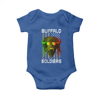 Retro Buffalo Soldiers Baby Onesie 9th and 10th Cavalry African American Heros USA Flag - Wonder Print Shop