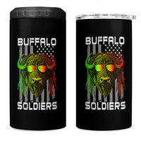 Retro Buffalo Soldiers 4 in 1 Can Cooler Tumbler 9th and 10th Cavalry African American Heros USA Flag - Wonder Print Shop