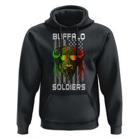 Retro Buffalo Soldiers Hoodie 9th and 10th Cavalry African American Heros USA Flag - Wonder Print Shop