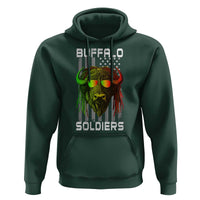 Retro Buffalo Soldiers Hoodie 9th and 10th Cavalry African American Heros USA Flag - Wonder Print Shop