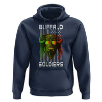 Retro Buffalo Soldiers Hoodie 9th and 10th Cavalry African American Heros USA Flag - Wonder Print Shop