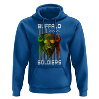 Retro Buffalo Soldiers Hoodie 9th and 10th Cavalry African American Heros USA Flag - Wonder Print Shop