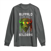 Retro Buffalo Soldiers Long Sleeve Shirt 9th and 10th Cavalry African American Heros USA Flag - Wonder Print Shop