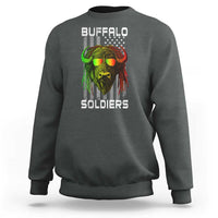Retro Buffalo Soldiers Sweatshirt 9th and 10th Cavalry African American Heros USA Flag - Wonder Print Shop