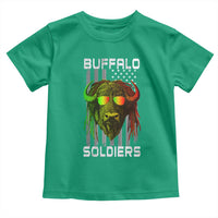 Retro Buffalo Soldiers Toddler T Shirt 9th and 10th Cavalry African American Heros USA Flag - Wonder Print Shop