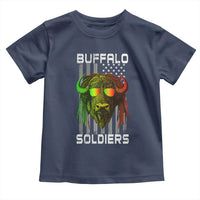 Retro Buffalo Soldiers Toddler T Shirt 9th and 10th Cavalry African American Heros USA Flag - Wonder Print Shop