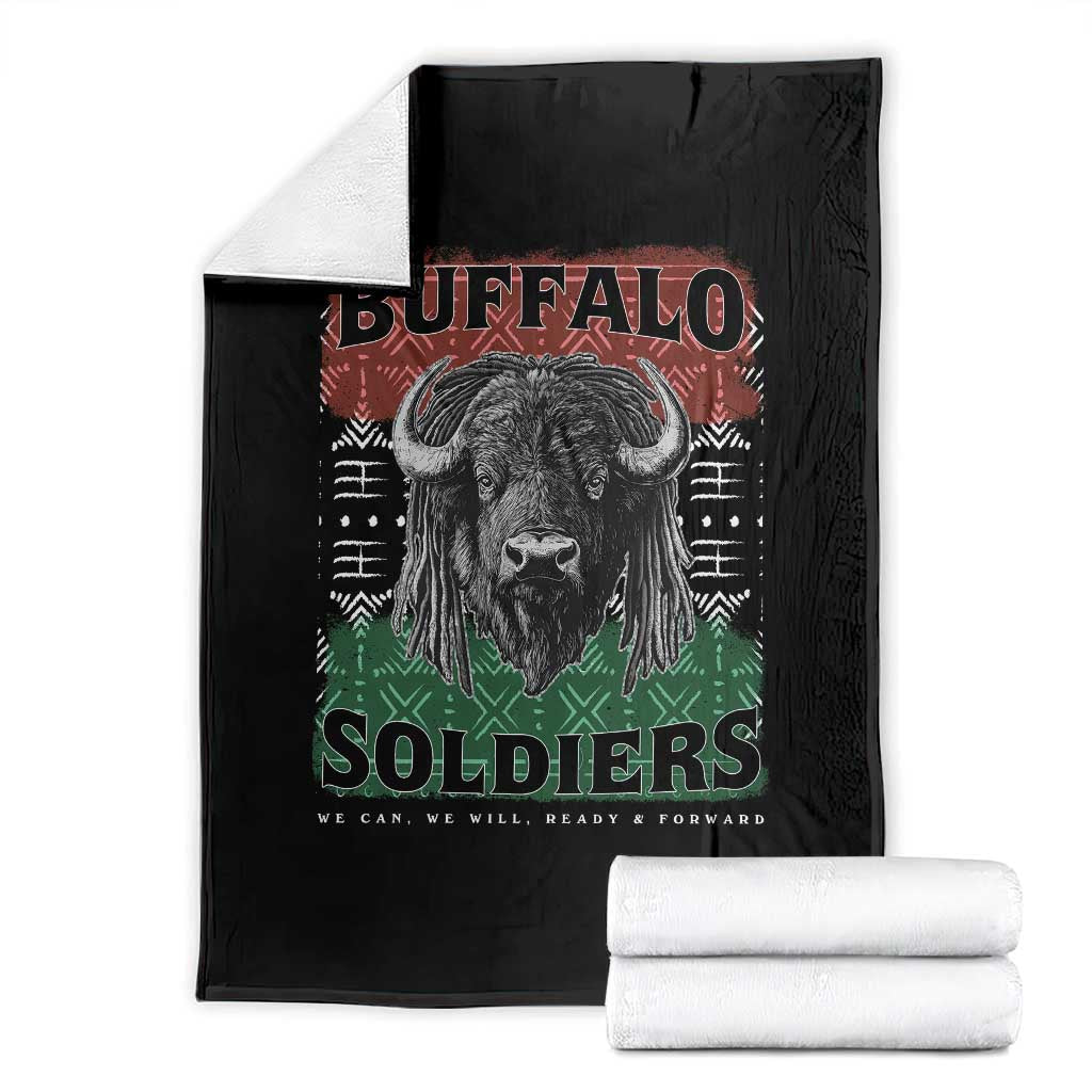 Buffalo Soldiers Throw Blanket Retro African American Black History - Wonder Print Shop