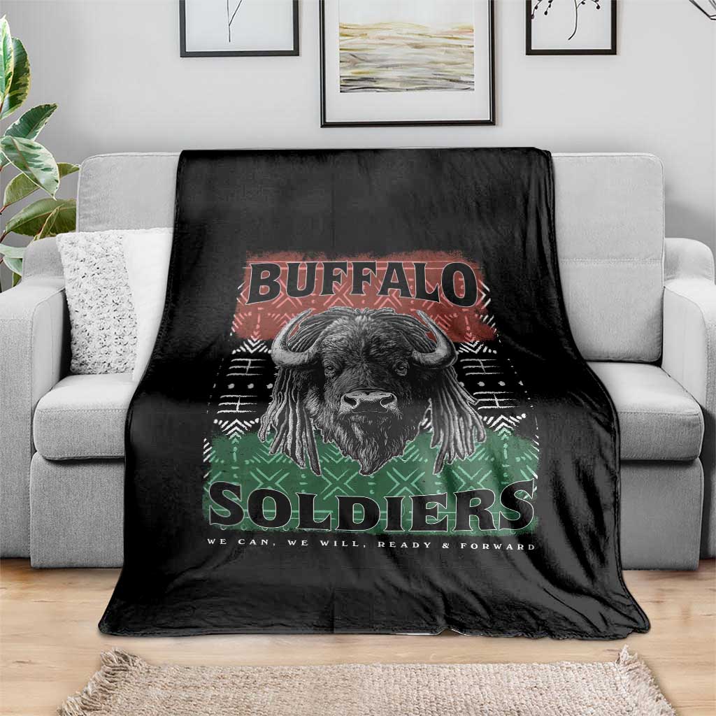 Buffalo Soldiers Throw Blanket Retro African American Black History - Wonder Print Shop