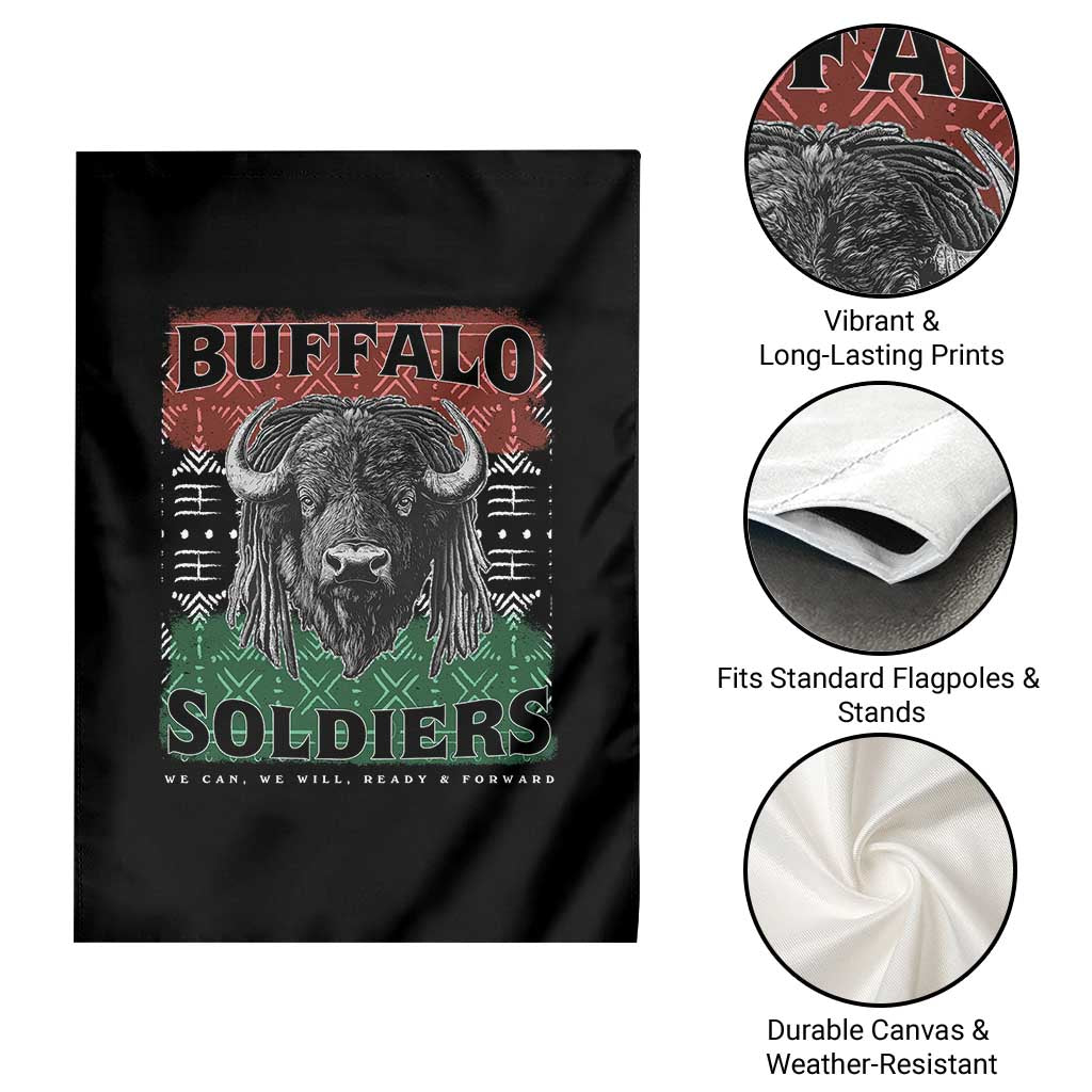 Buffalo Soldiers Garden Flag Retro African American Black History - Wonder Print Shop