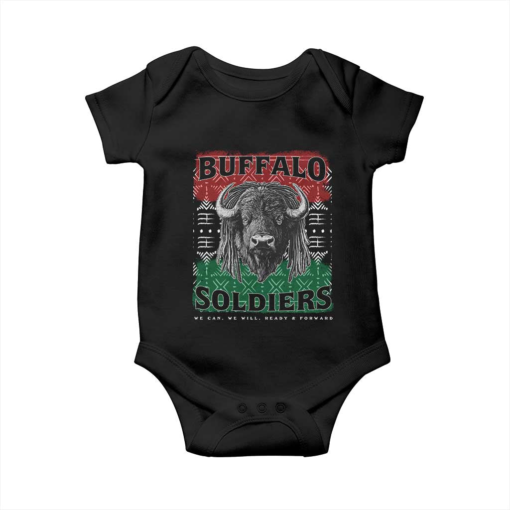 Buffalo Soldiers Baby Onesie Retro African American Black History - Wonder Print Shop