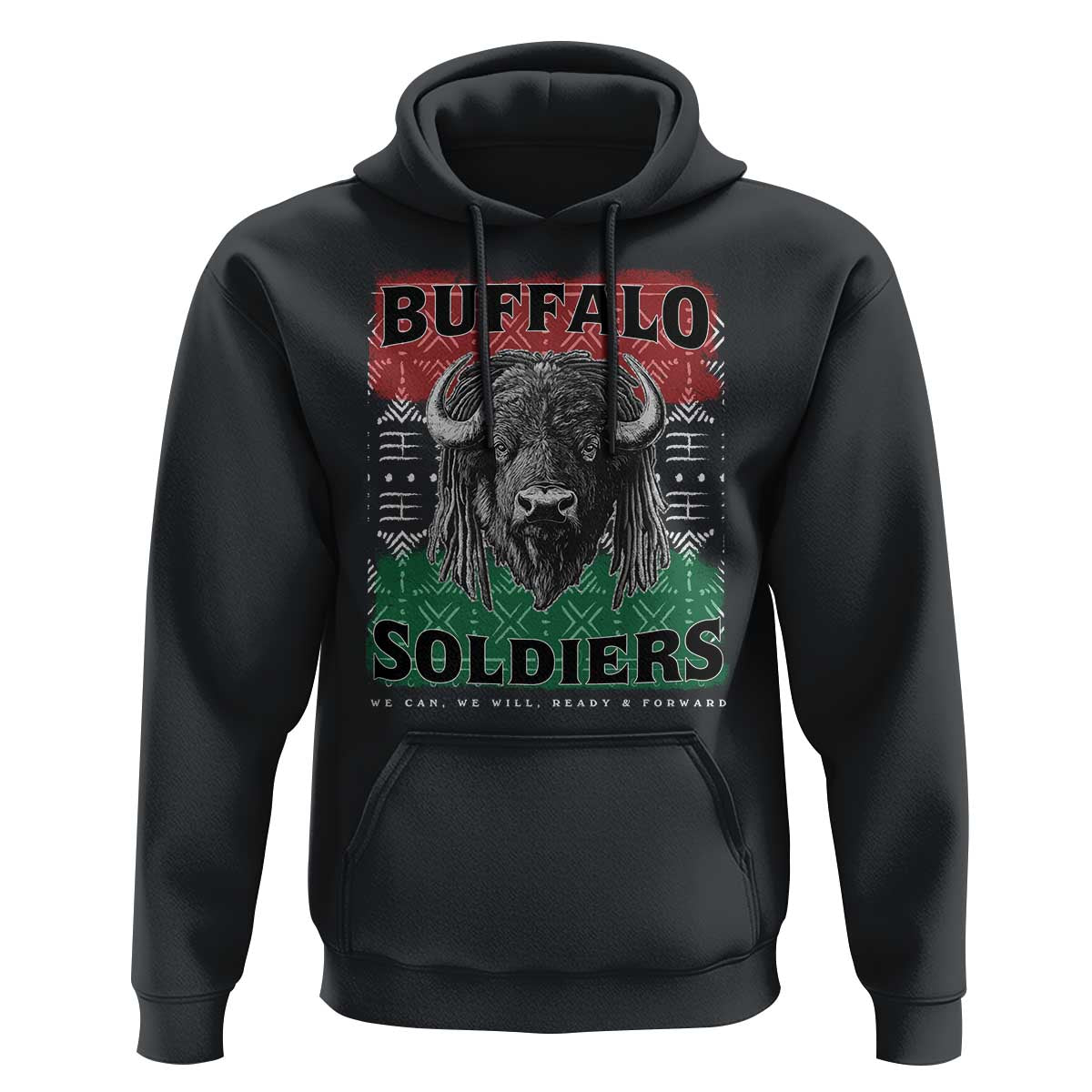 Buffalo Soldiers Hoodie Retro African American Black History - Wonder Print Shop