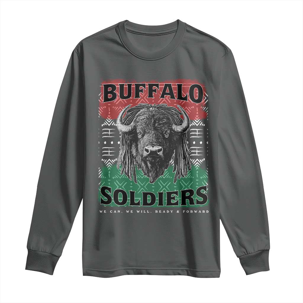 Buffalo Soldiers Long Sleeve Shirt Retro African American Black History - Wonder Print Shop