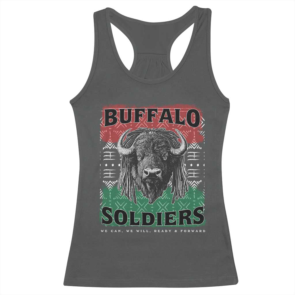 Buffalo Soldiers Racerback Tank Top Retro African American Black History - Wonder Print Shop