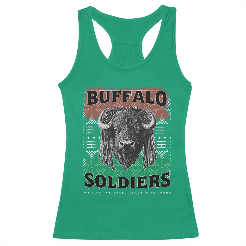 Buffalo Soldiers Racerback Tank Top Retro African American Black History - Wonder Print Shop