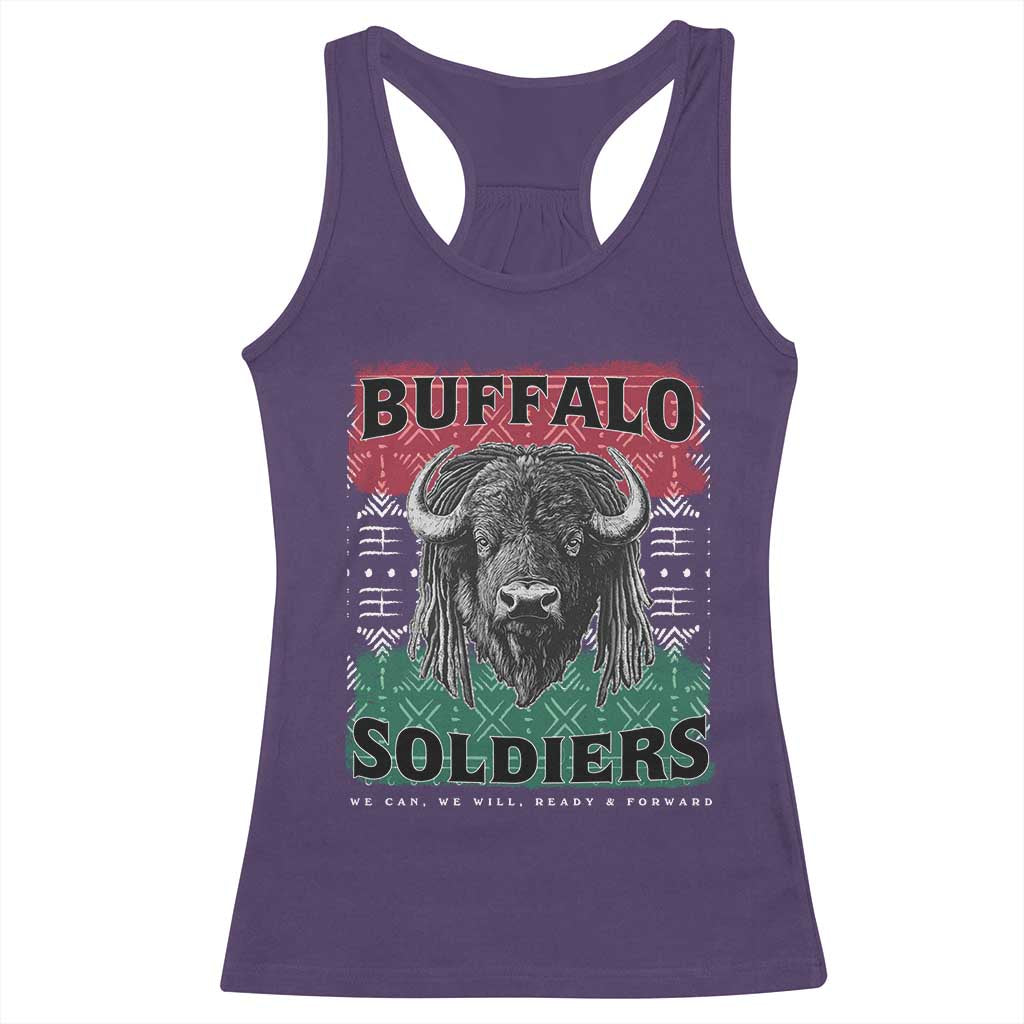 Buffalo Soldiers Racerback Tank Top Retro African American Black History - Wonder Print Shop