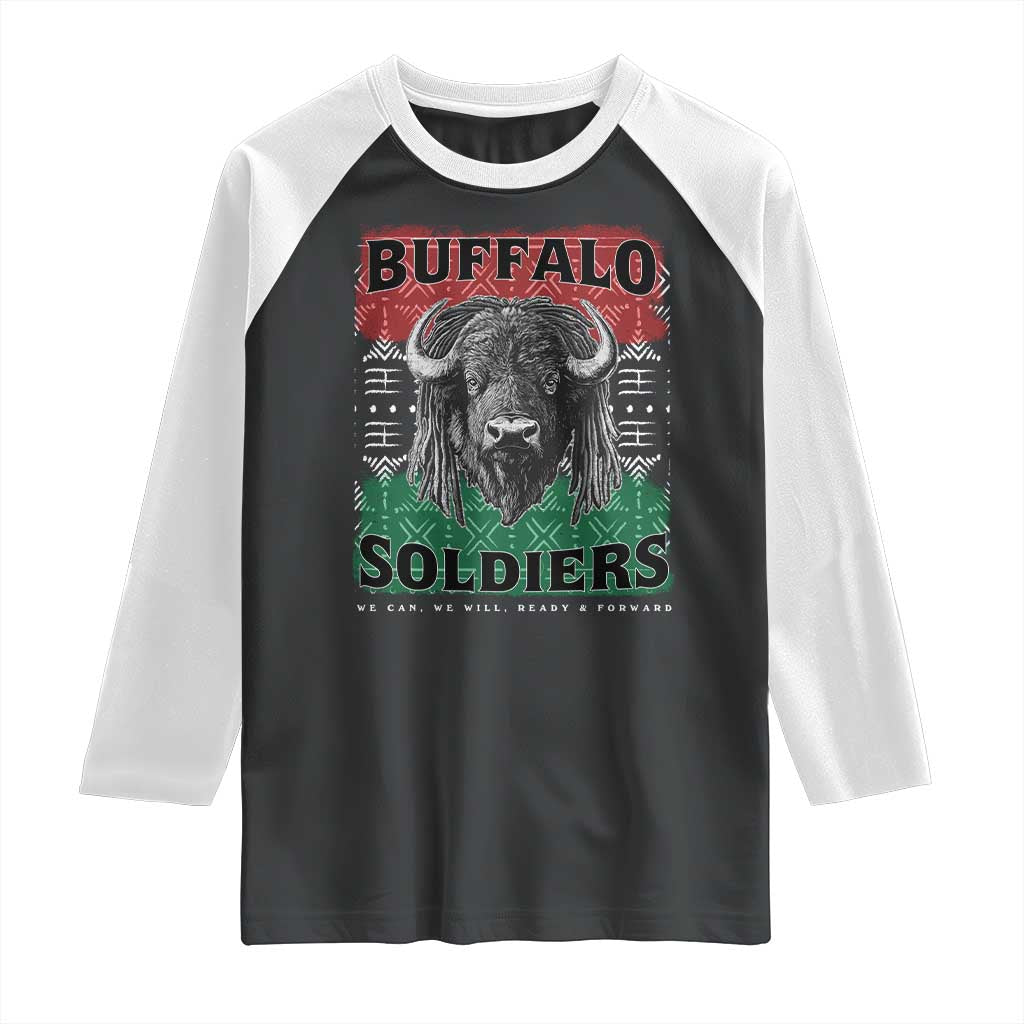 Buffalo Soldiers Raglan Shirt Retro African American Black History - Wonder Print Shop