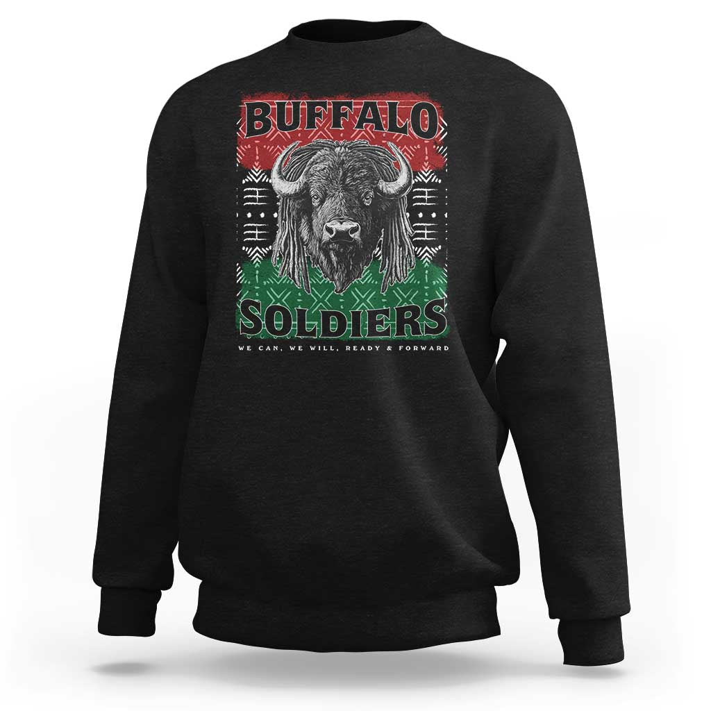 Buffalo Soldiers Sweatshirt Retro African American Black History - Wonder Print Shop