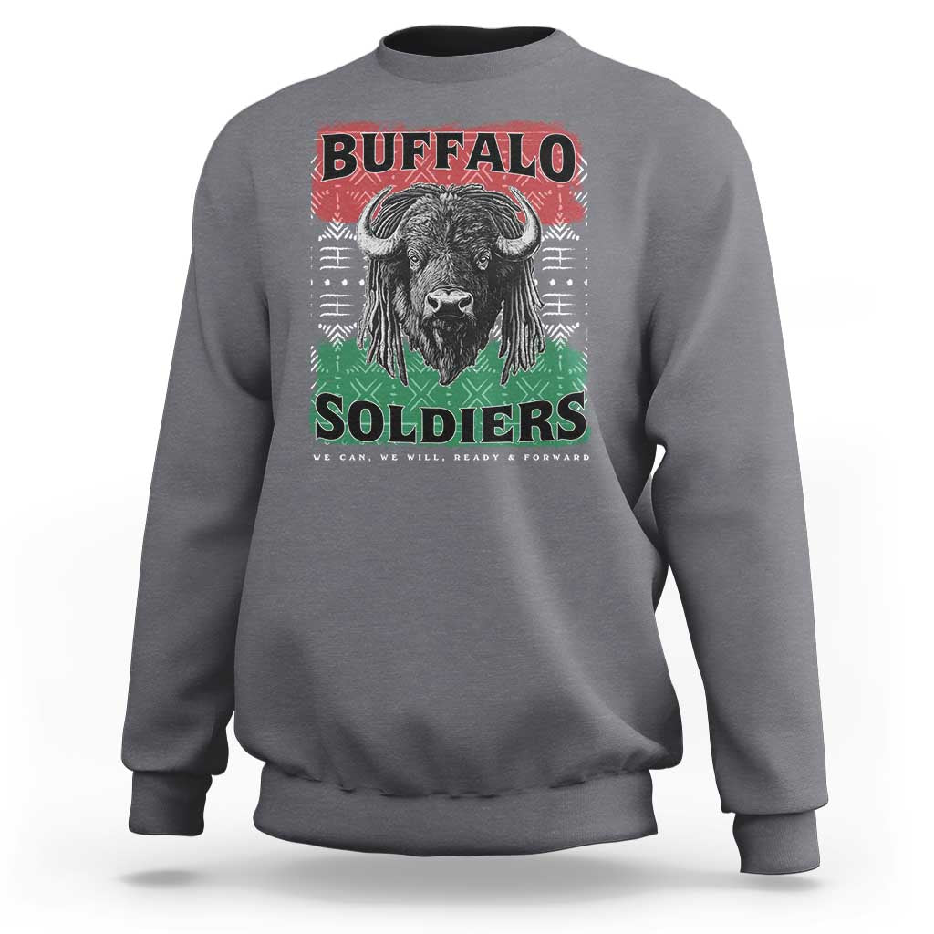 Buffalo Soldiers Sweatshirt Retro African American Black History - Wonder Print Shop