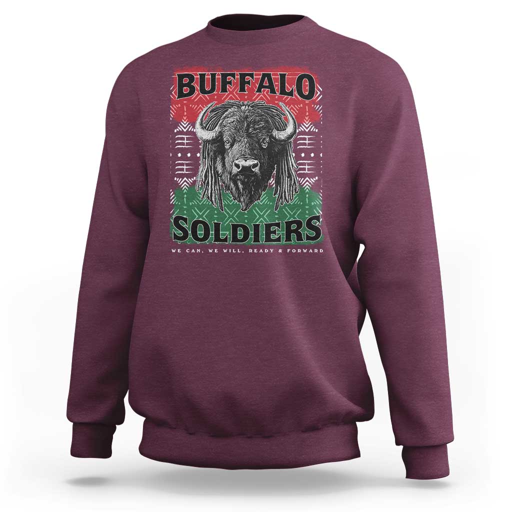 Buffalo Soldiers Sweatshirt Retro African American Black History - Wonder Print Shop