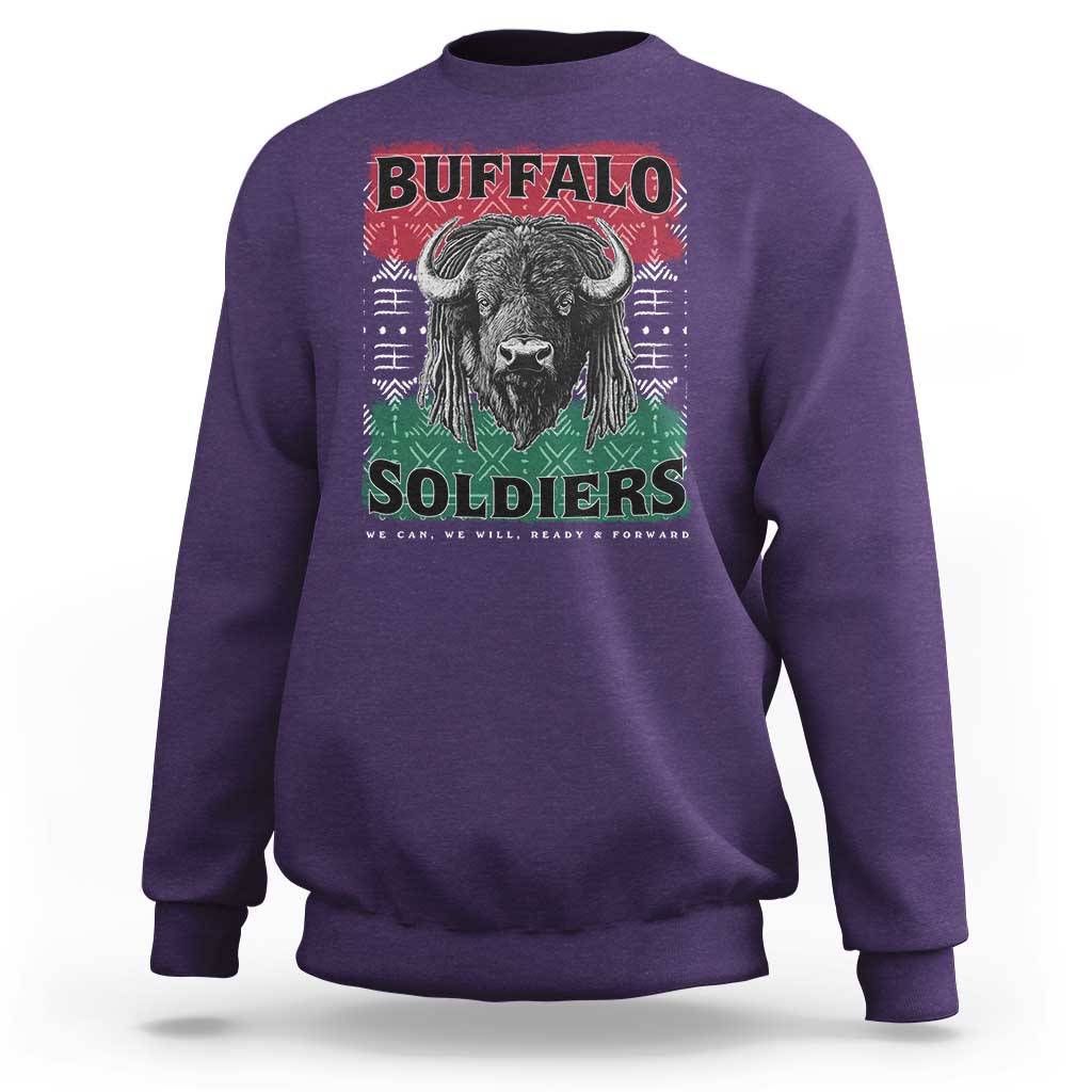 Buffalo Soldiers Sweatshirt Retro African American Black History - Wonder Print Shop